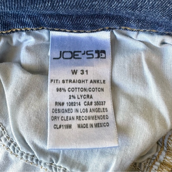 Joe’s Jeans Brielle Straight Ankle Denim Jeans Medium Wash Size 31 - Picture 9 of 11